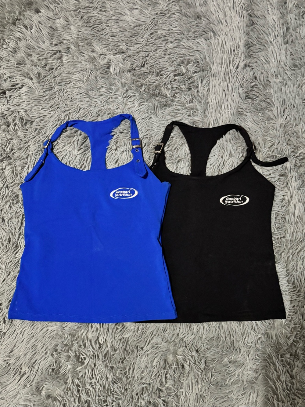 Gaspari Appeal Blue and Black Racerback Tank Tops - Pack of 2